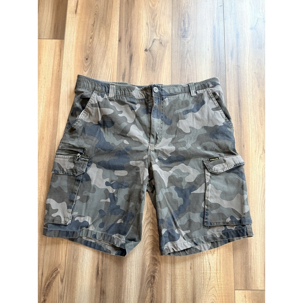 Stanley Stretch Cargo Shorts Men's 38 Camo Algoon Spandex Comfort Hiking Work